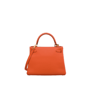 NO。I-08------LEATHER RETOURNÉ KELLY 28 WITH GOLD HARDWARE